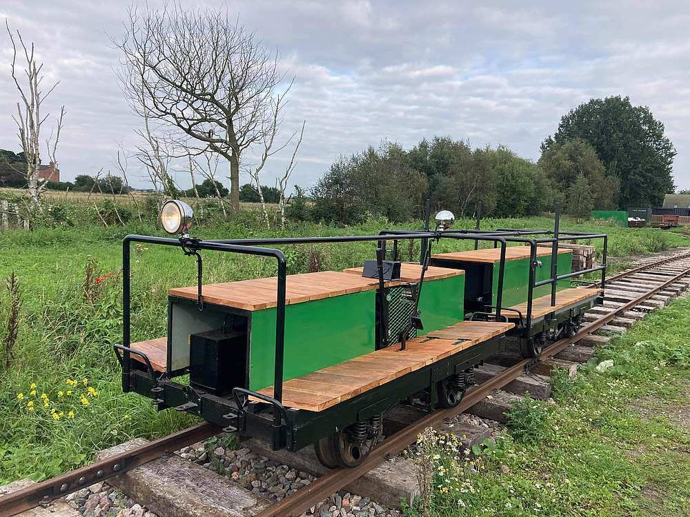 Wickham Type 17A Trolley (Works No. 4091) and a Type 17A DsmT [Dismantled from a powered Trolley to an unpowered Trailer] (Works No. unknown)